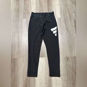 adidas Black Leggings with White Accents